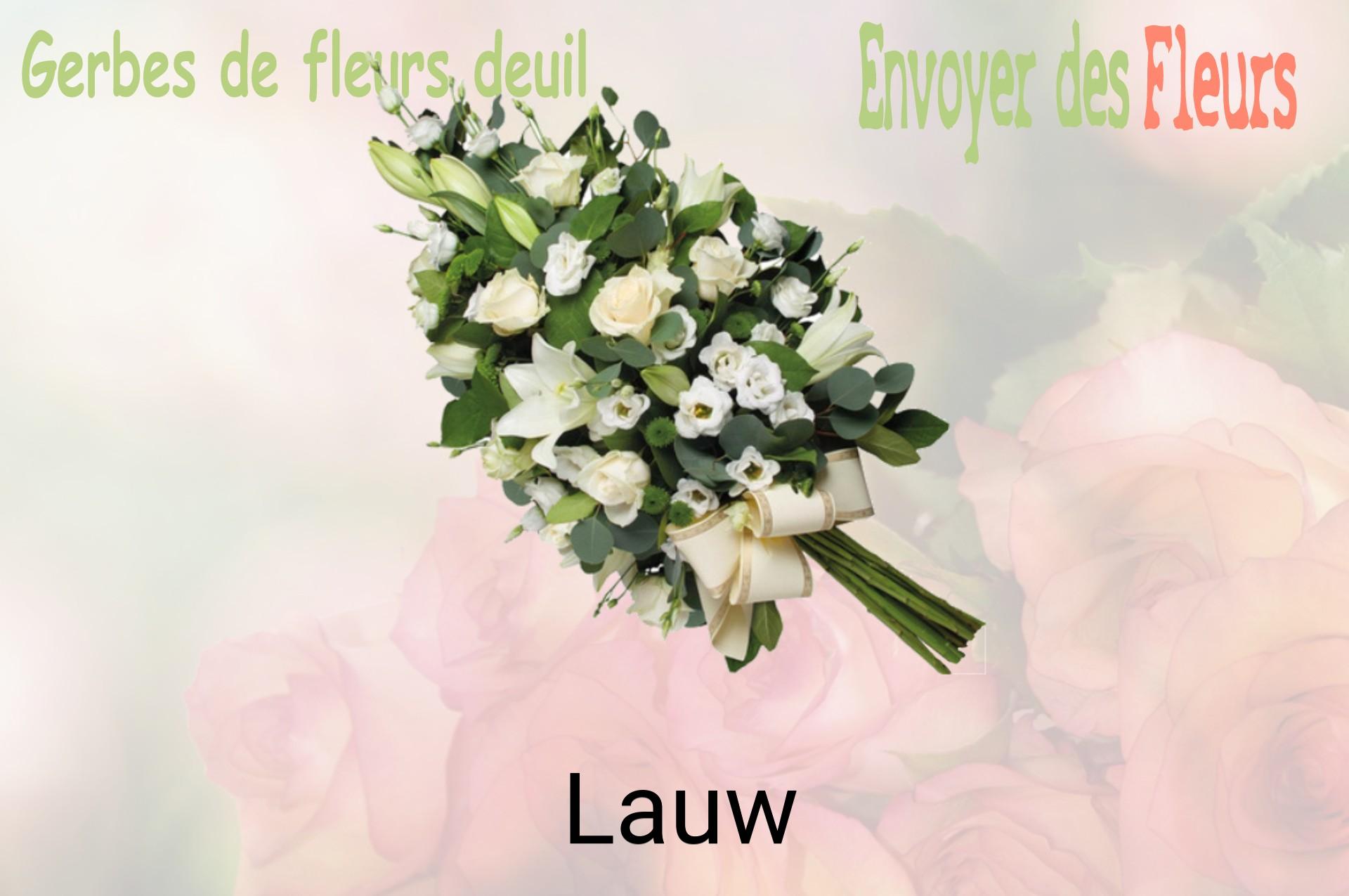 Gerbe de fleurs de deuil livrée à Lauw